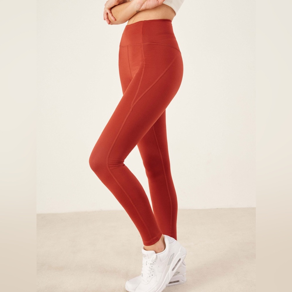 GIRLFRIEND COLLECTIVE COMPRESSIVE HIGH RISE LEGGING - SEDONA Terracotta Rust XS